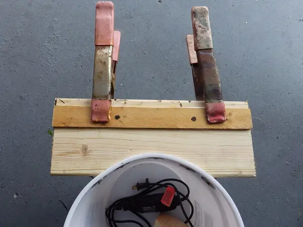 Toilet Support Furring Strip Clamped